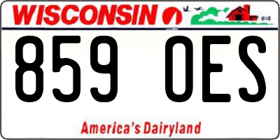WI license plate 859OES