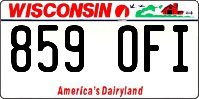 WI license plate 859OFI