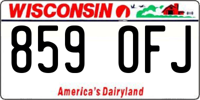 WI license plate 859OFJ