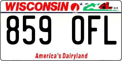 WI license plate 859OFL