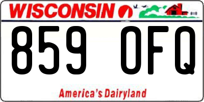 WI license plate 859OFQ