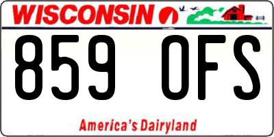 WI license plate 859OFS