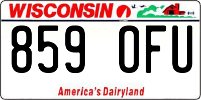 WI license plate 859OFU