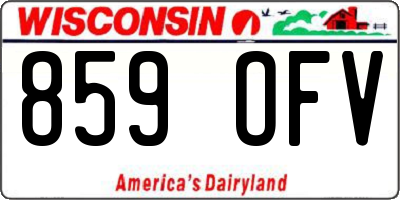 WI license plate 859OFV
