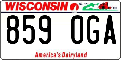 WI license plate 859OGA
