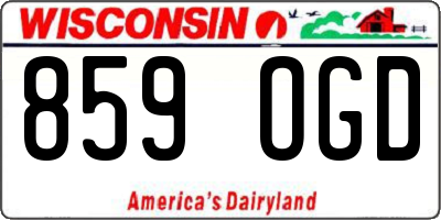 WI license plate 859OGD