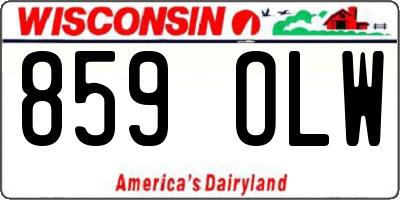 WI license plate 859OLW