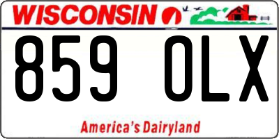 WI license plate 859OLX