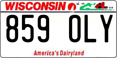WI license plate 859OLY