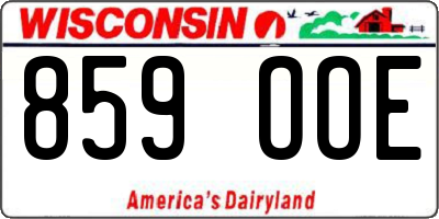 WI license plate 859OOE