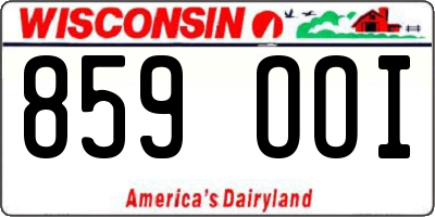 WI license plate 859OOI
