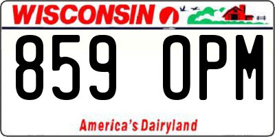 WI license plate 859OPM