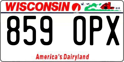 WI license plate 859OPX