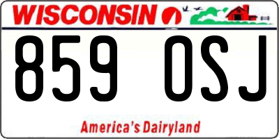 WI license plate 859OSJ