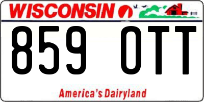 WI license plate 859OTT