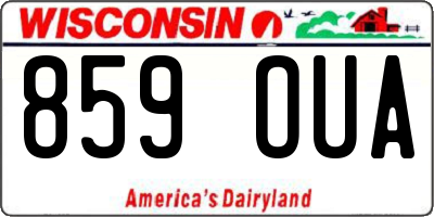 WI license plate 859OUA