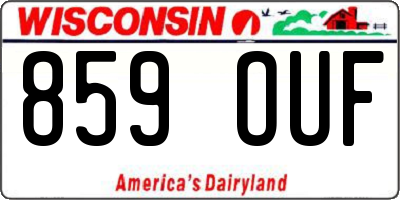 WI license plate 859OUF