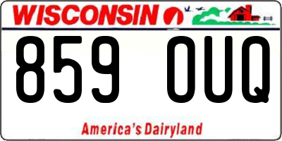 WI license plate 859OUQ