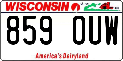 WI license plate 859OUW