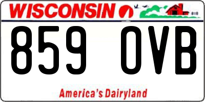 WI license plate 859OVB
