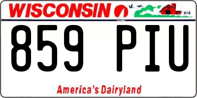 WI license plate 859PIU