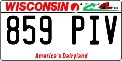 WI license plate 859PIV