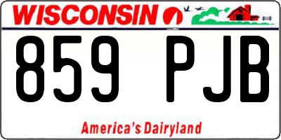 WI license plate 859PJB