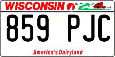 WI license plate 859PJC