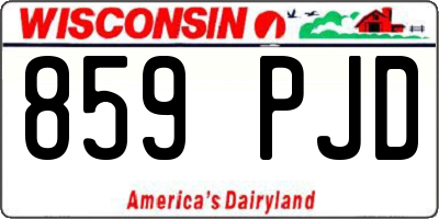 WI license plate 859PJD