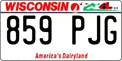 WI license plate 859PJG