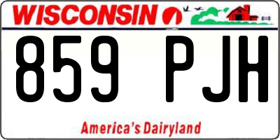 WI license plate 859PJH