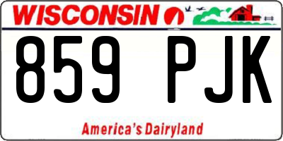 WI license plate 859PJK