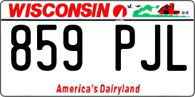 WI license plate 859PJL