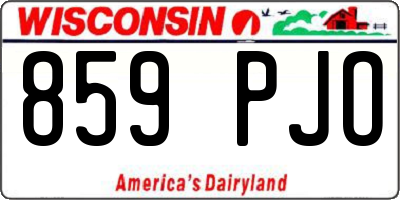 WI license plate 859PJO