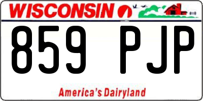 WI license plate 859PJP