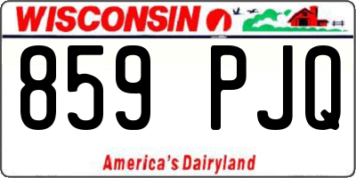 WI license plate 859PJQ