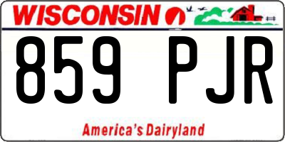 WI license plate 859PJR