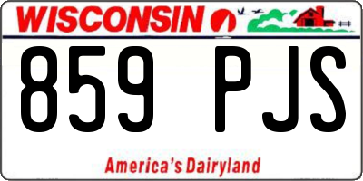 WI license plate 859PJS
