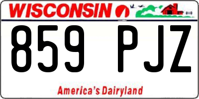 WI license plate 859PJZ