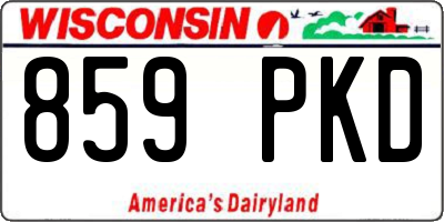 WI license plate 859PKD