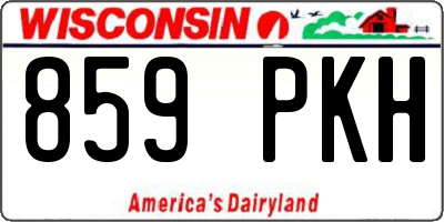 WI license plate 859PKH