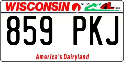 WI license plate 859PKJ