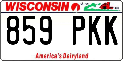 WI license plate 859PKK