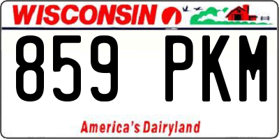 WI license plate 859PKM