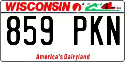 WI license plate 859PKN