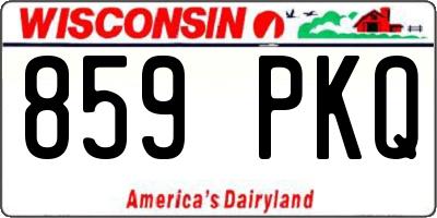 WI license plate 859PKQ