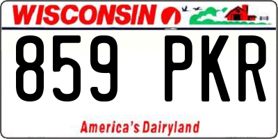 WI license plate 859PKR