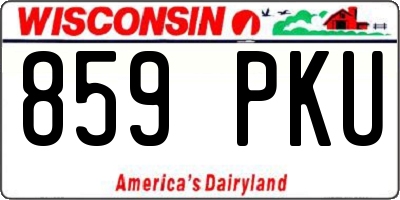 WI license plate 859PKU