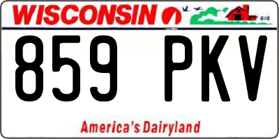 WI license plate 859PKV