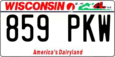WI license plate 859PKW
